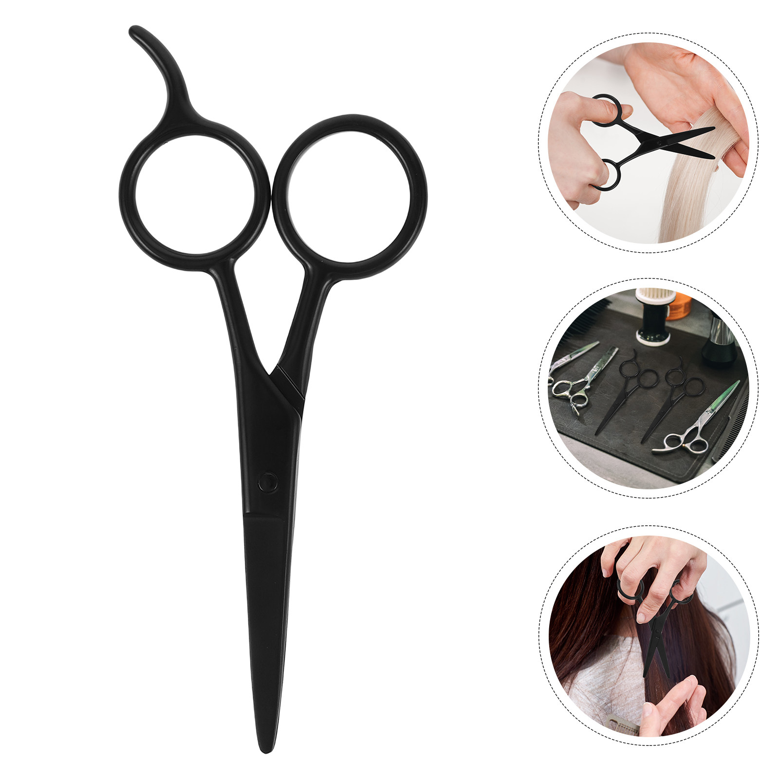 Grooming Men'S Eyebrows - 2Pcs Black Stainless Steel Beard Scissors